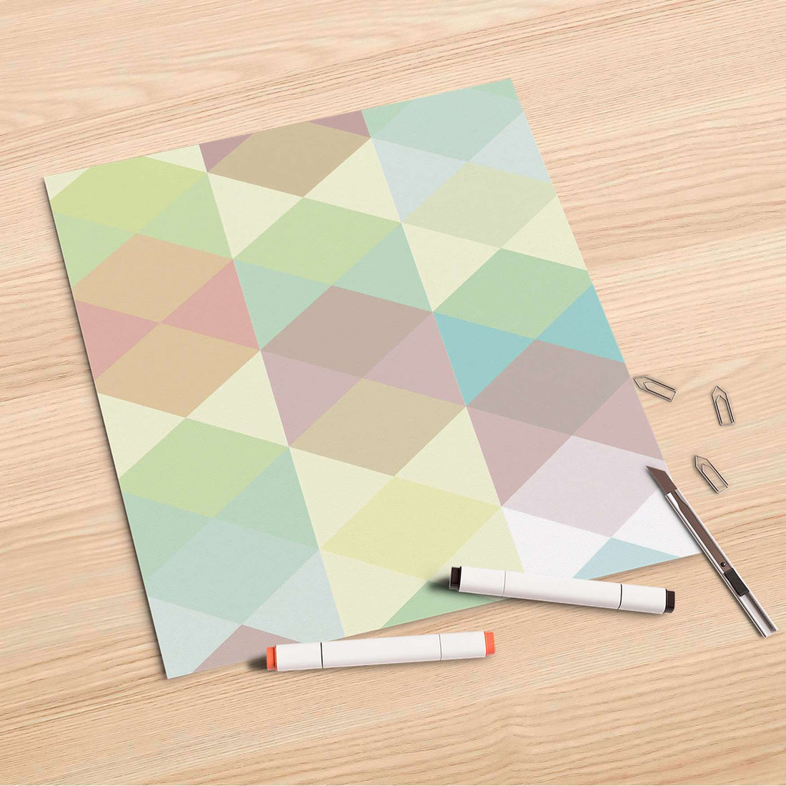 Folienbogen Melitta Pastell Geometrie - 30x30 cm