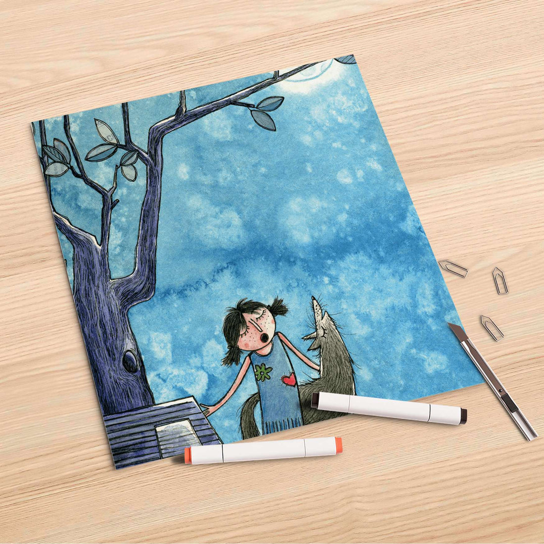Folienbogen Nocturnal Pleasure - 30x30 cm