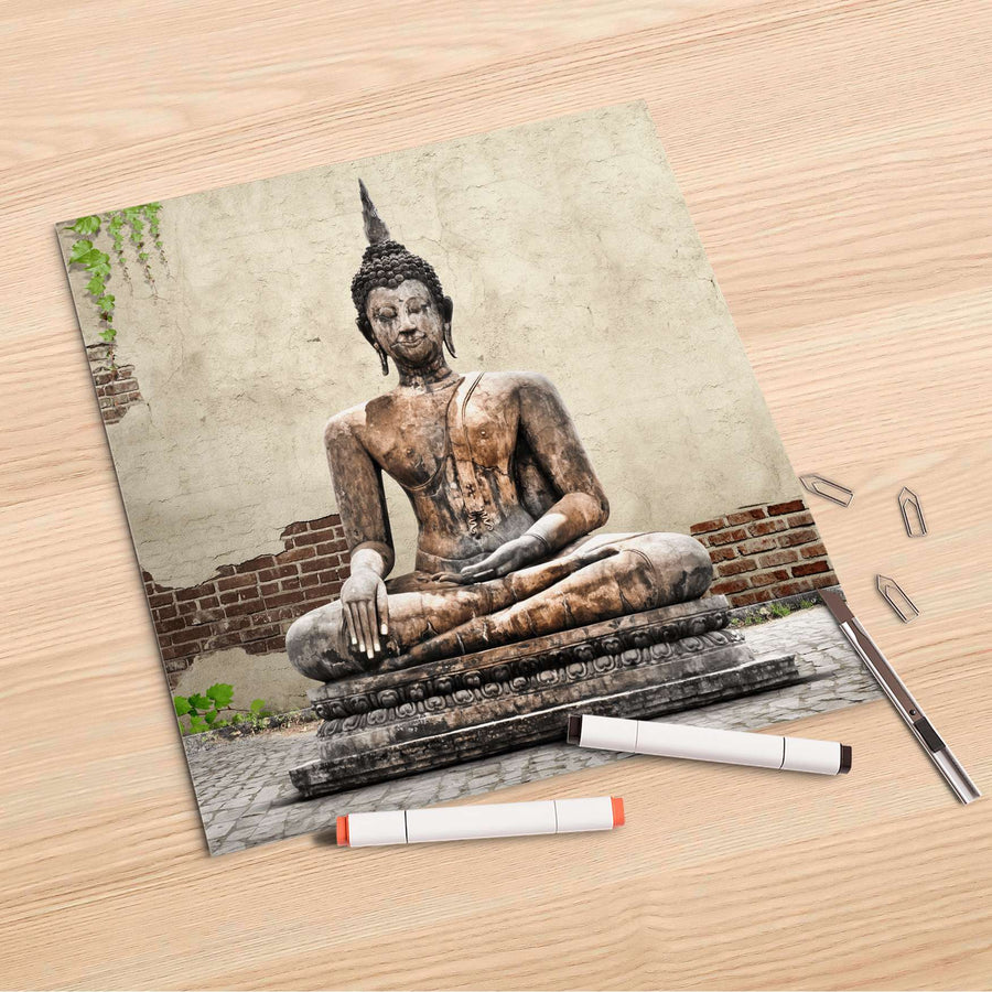 Folienbogen Relaxing Buddha - 30x30 cm