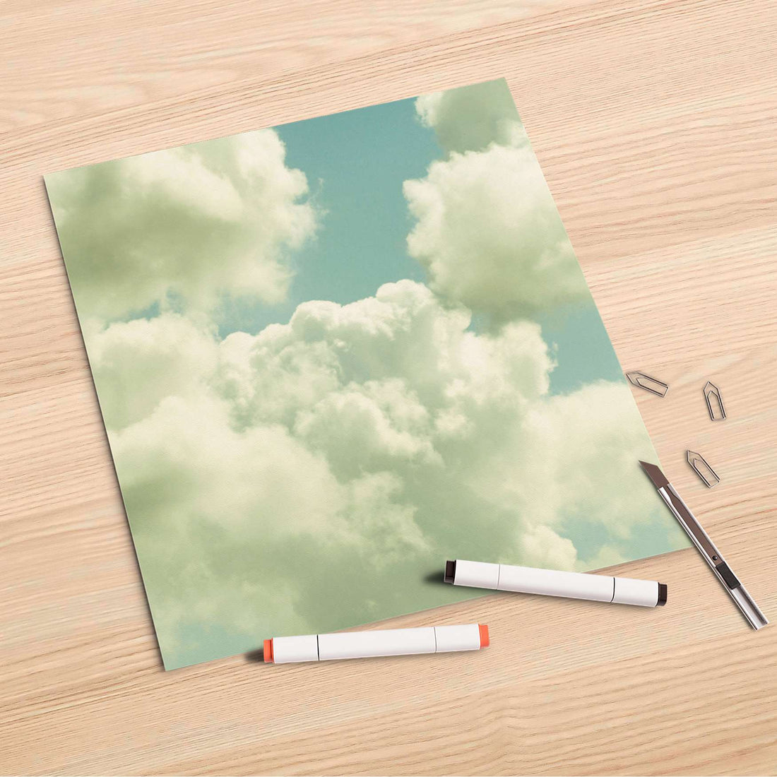 Folienbogen Sommerhimmel - 30x30 cm