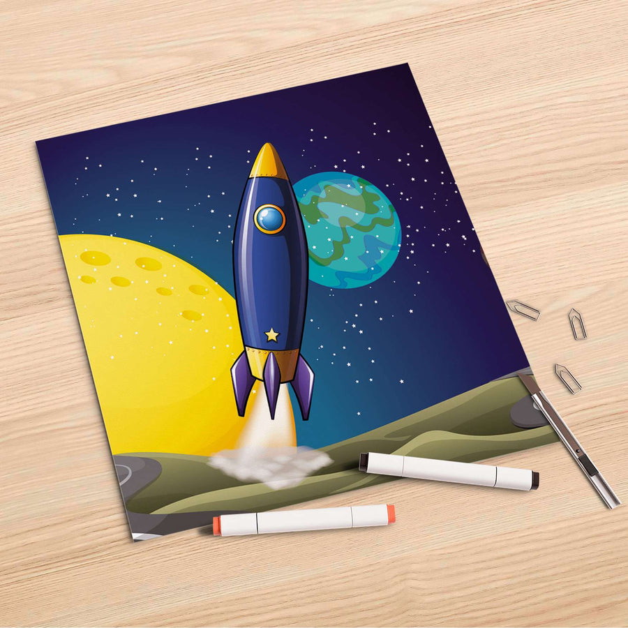 Folienbogen Space Rocket - 30x30 cm