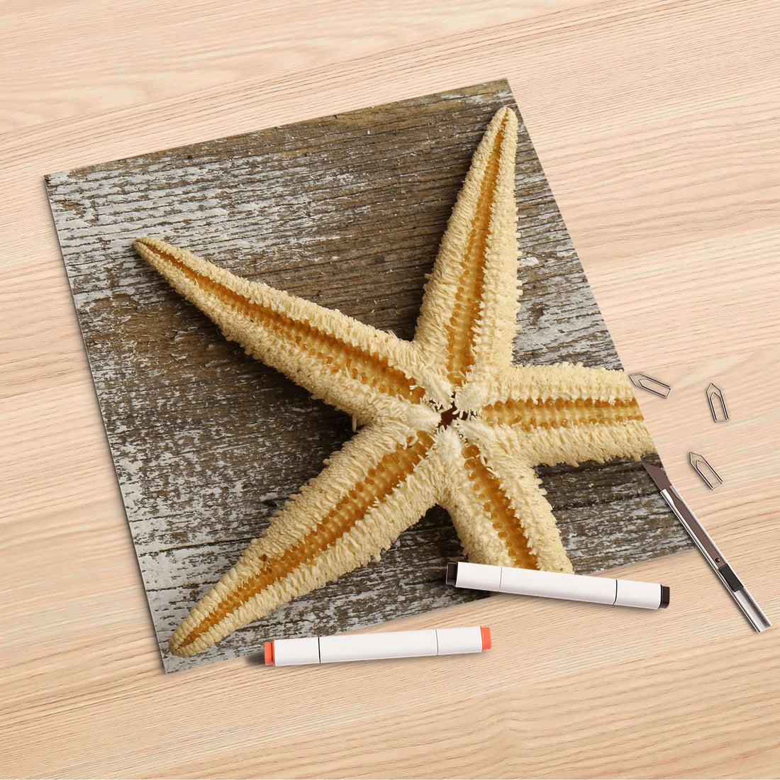 Folienbogen Starfish - 30x30 cm