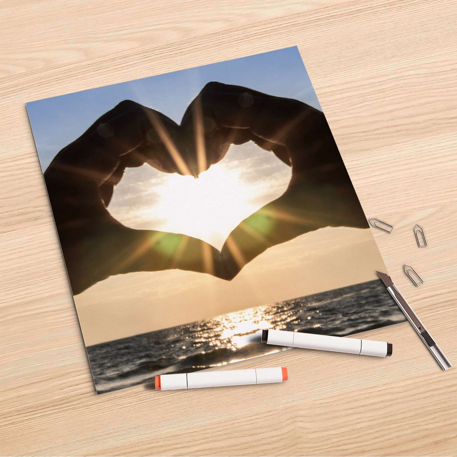 Folienbogen Sunny Heart - 30x30 cm