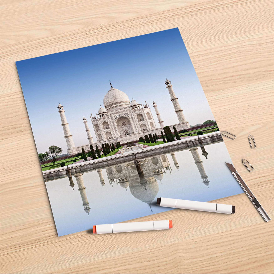 Folienbogen Taj Mahal - 30x30 cm