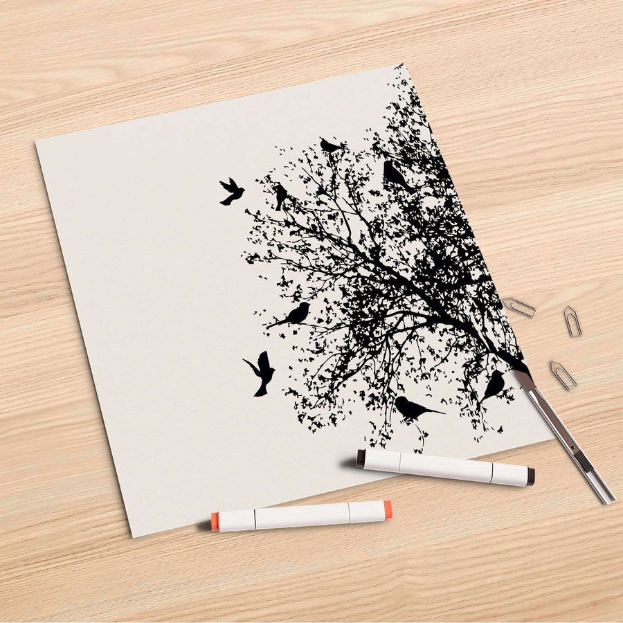 Folienbogen Tree and Birds 2 - 30x30 cm