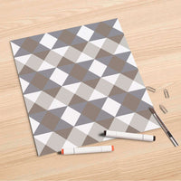 Folienbogen Triangle Pattern - Grau - 30x30 cm