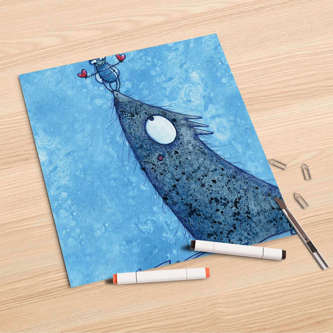 Folienbogen Verliebter Jongleur - 30x30 cm