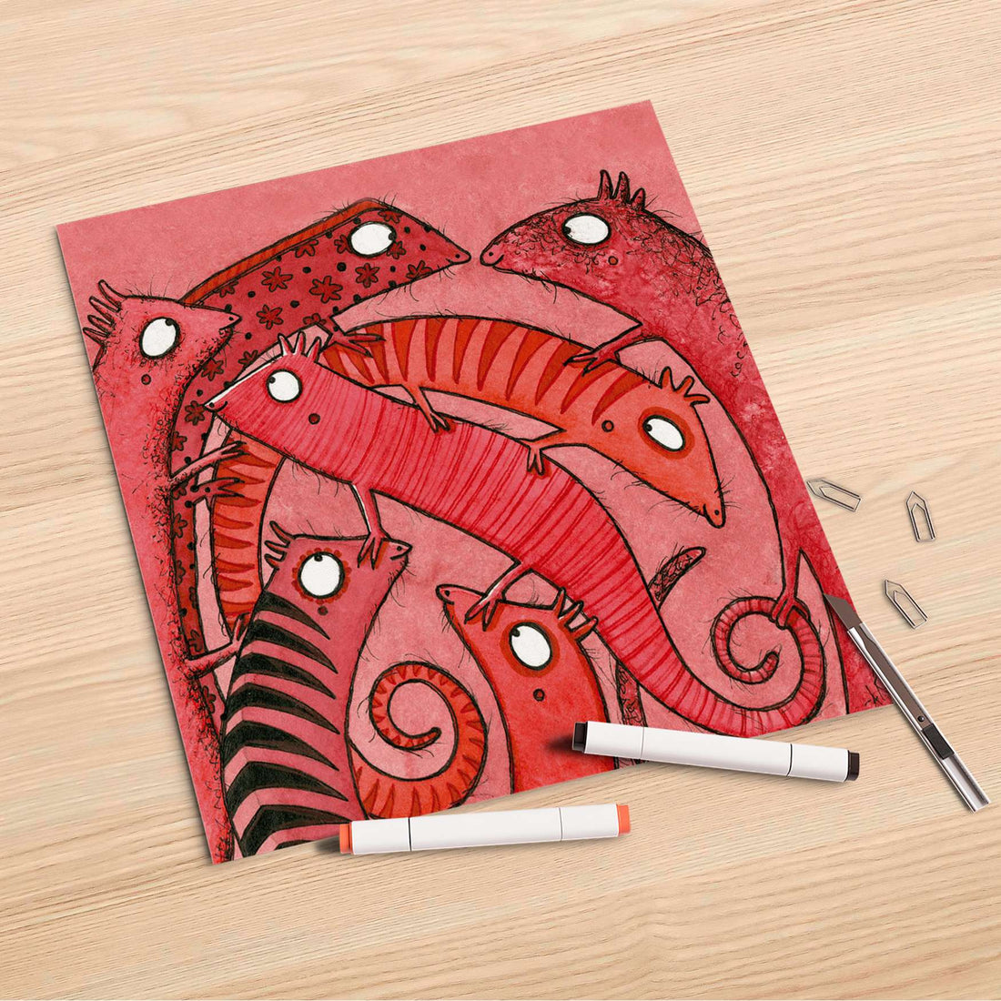 Folienbogen Wer mit wem - 30x30 cm