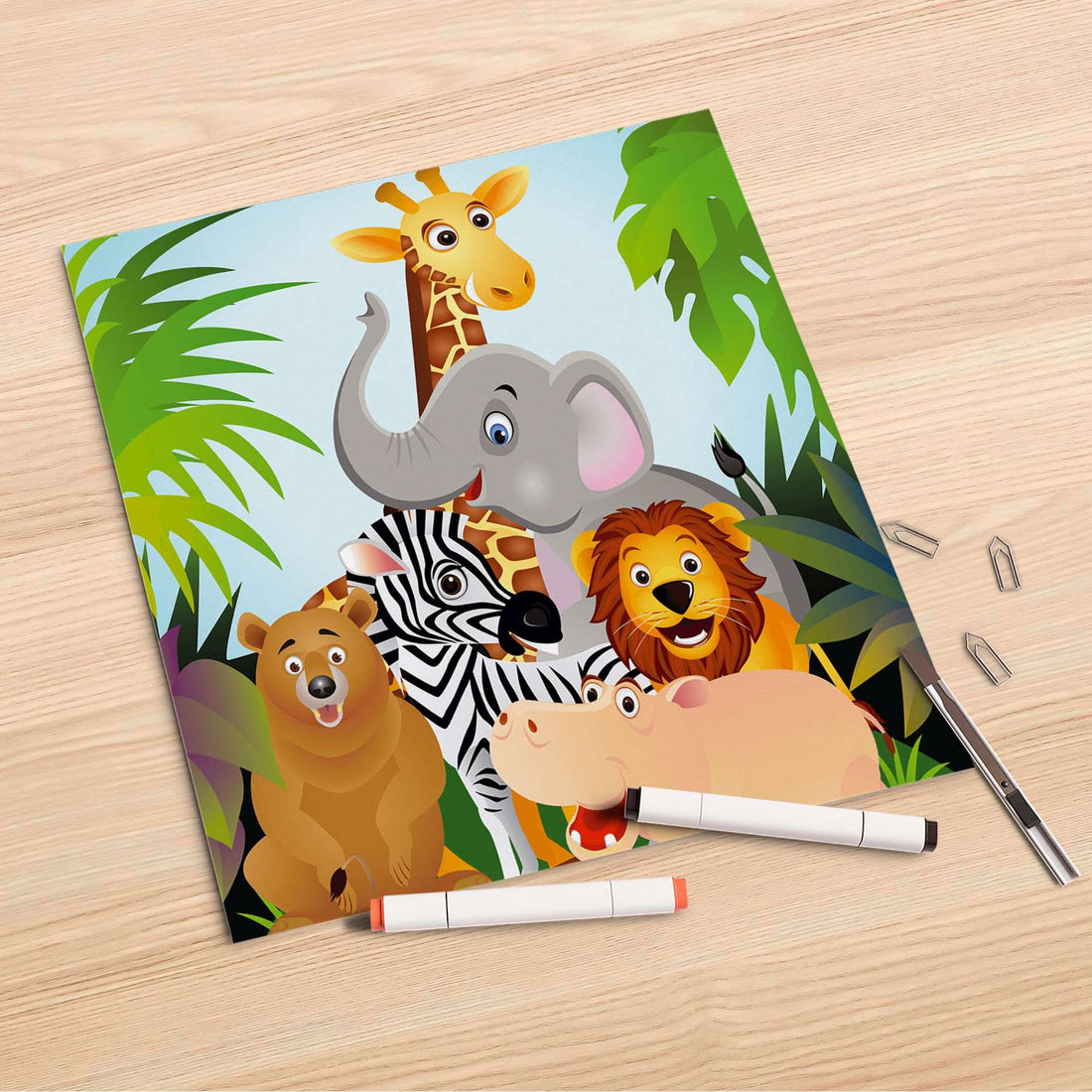 Folienbogen Wild Animals - 30x30 cm