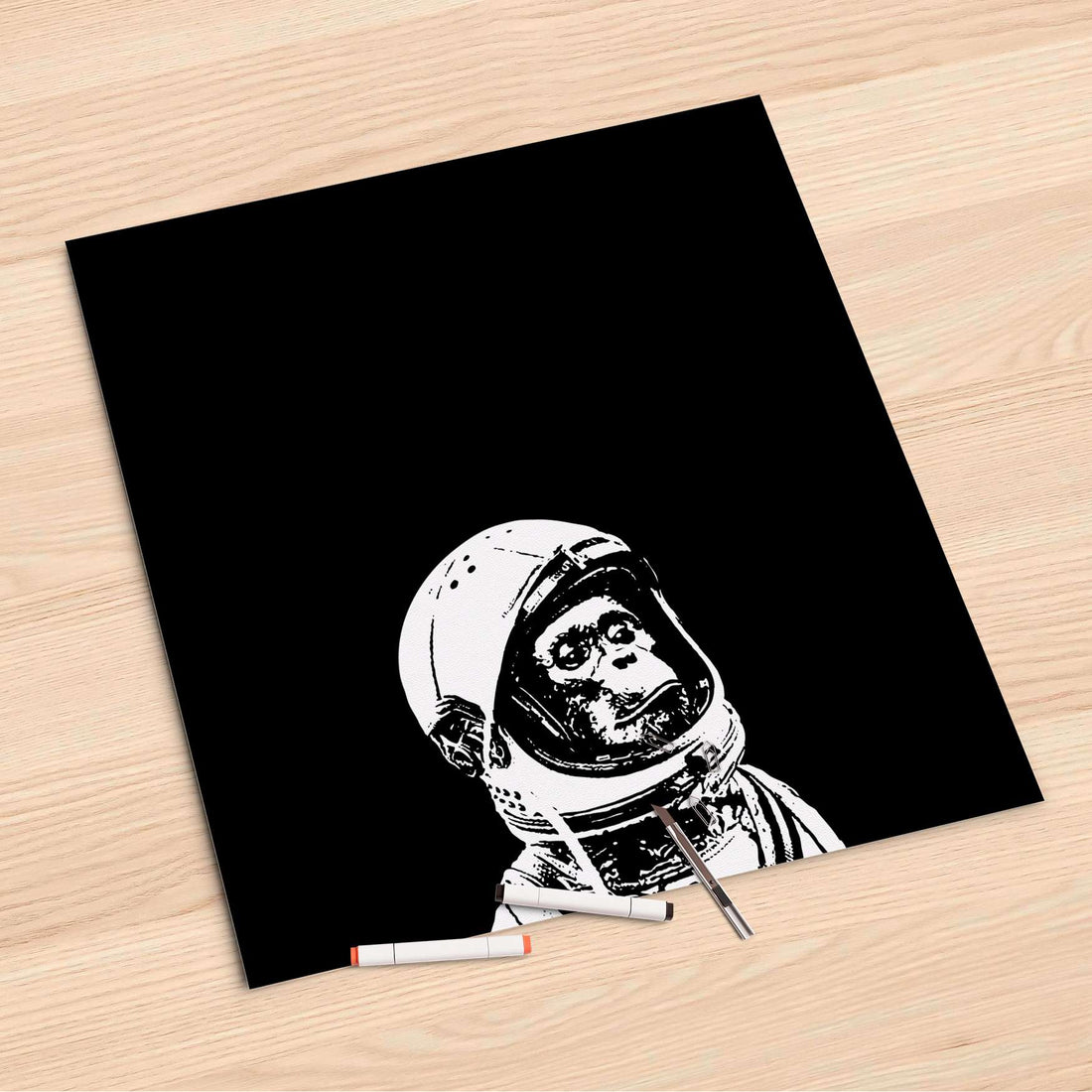 Folienbogen Ape in Space - 60x60 cm