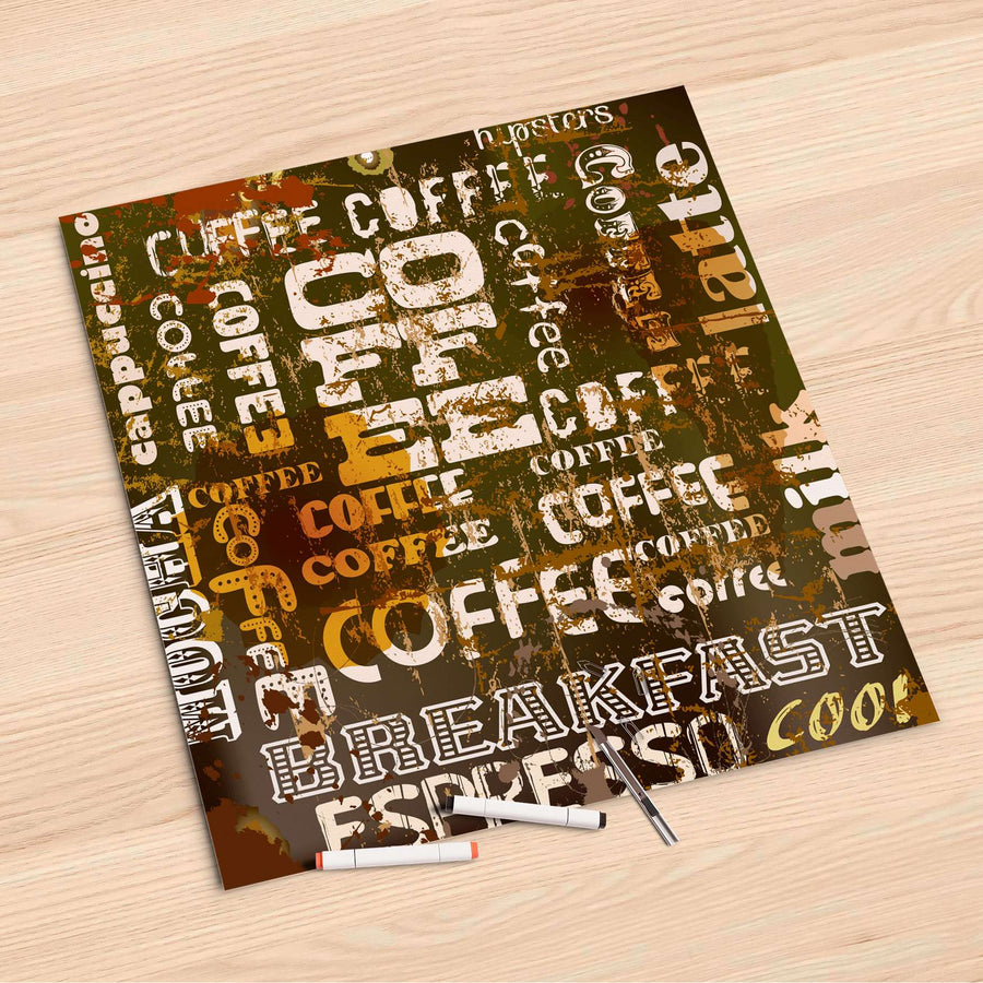 Folienbogen Coffee Typo - 60x60 cm