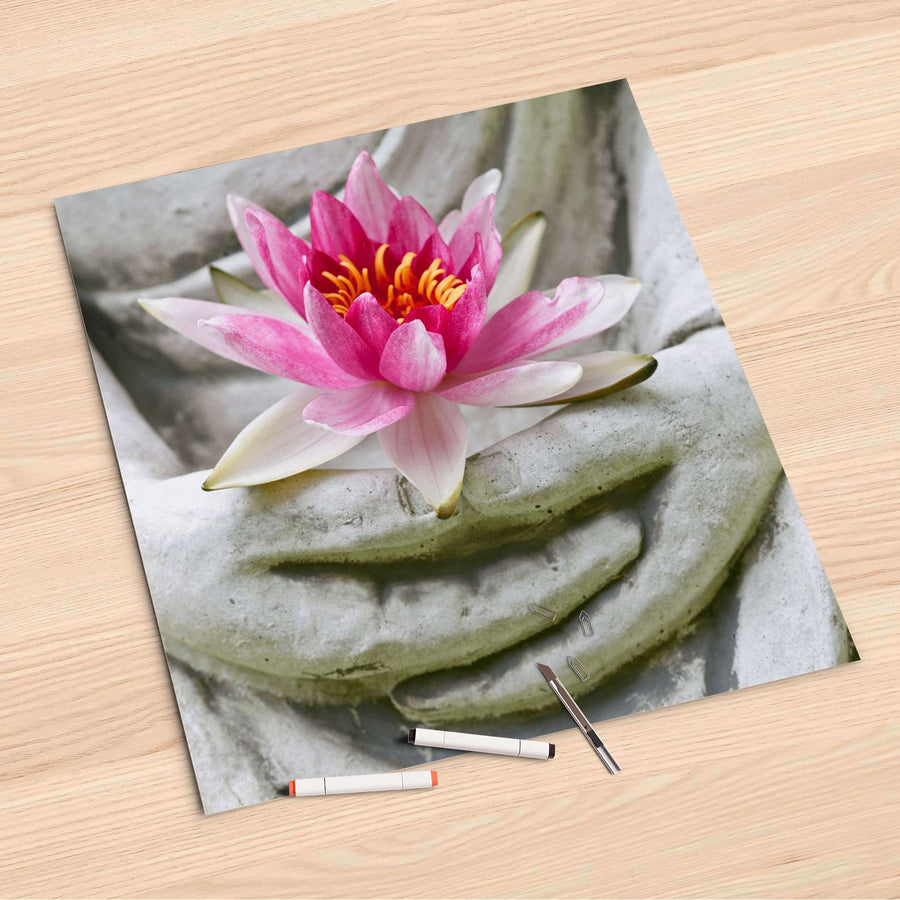Folienbogen Flower Buddha - 60x60 cm