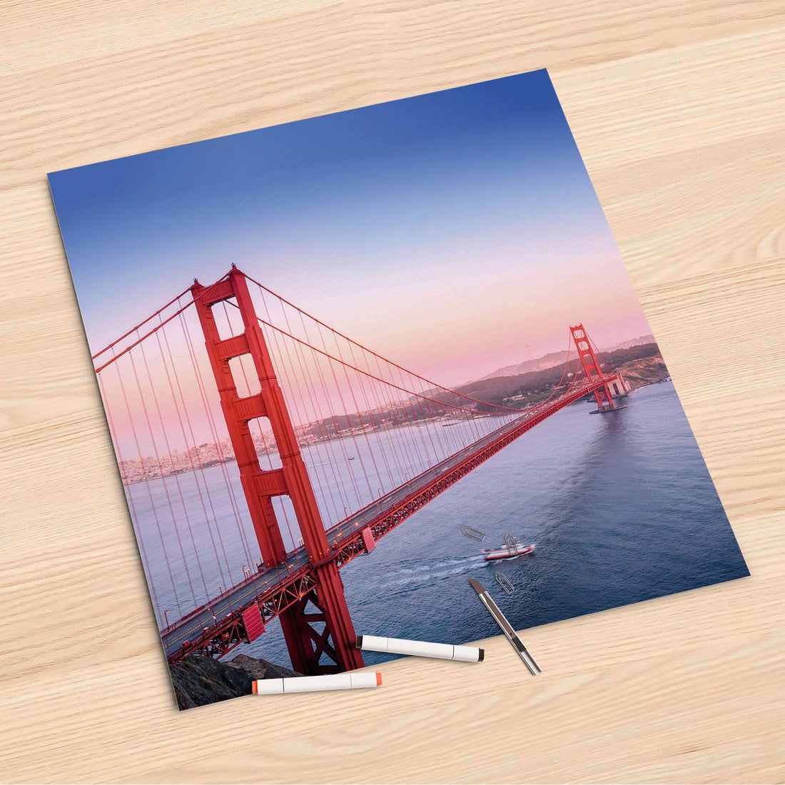 Folienbogen Golden Gate - 60x60 cm