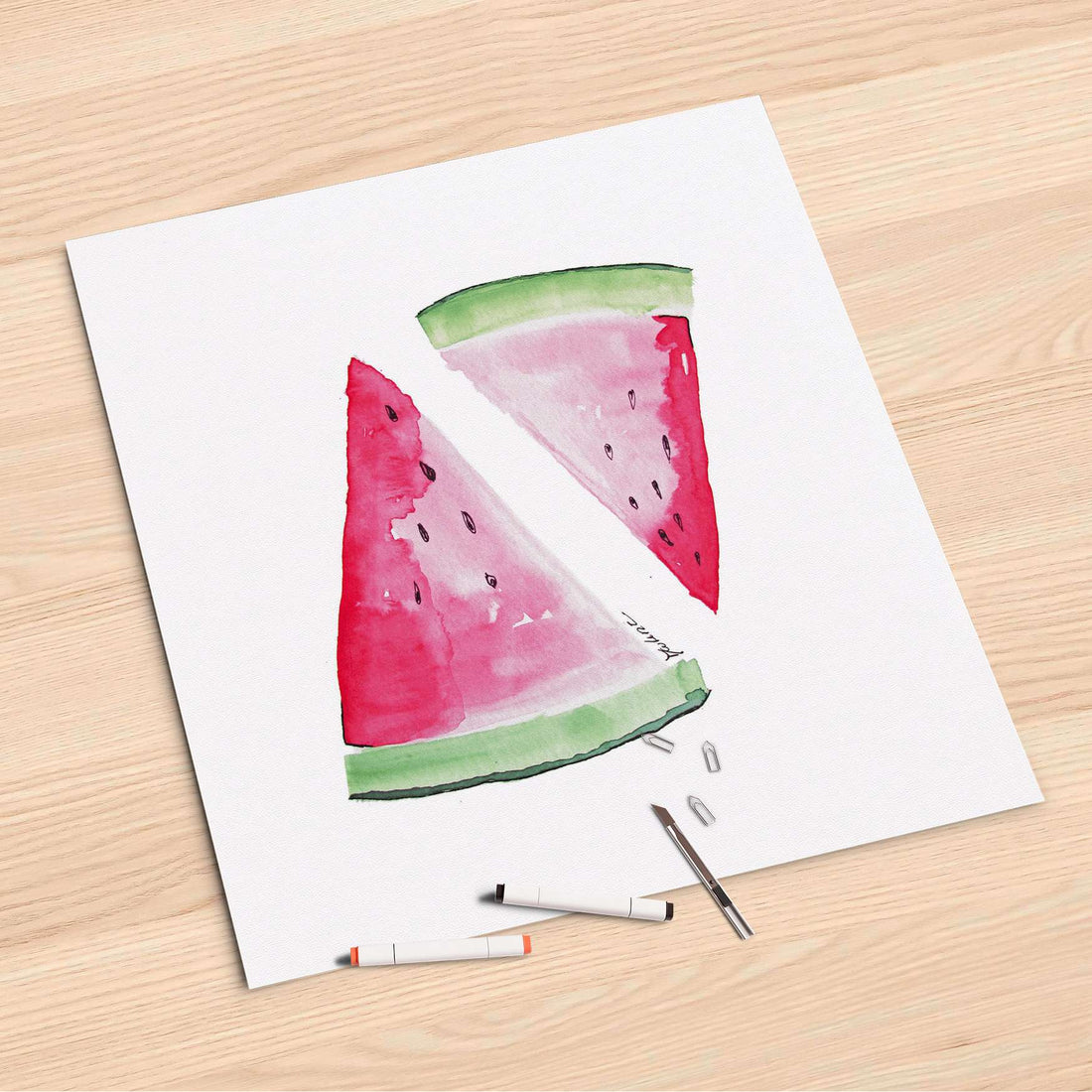 Folienbogen Melone - 60x60 cm