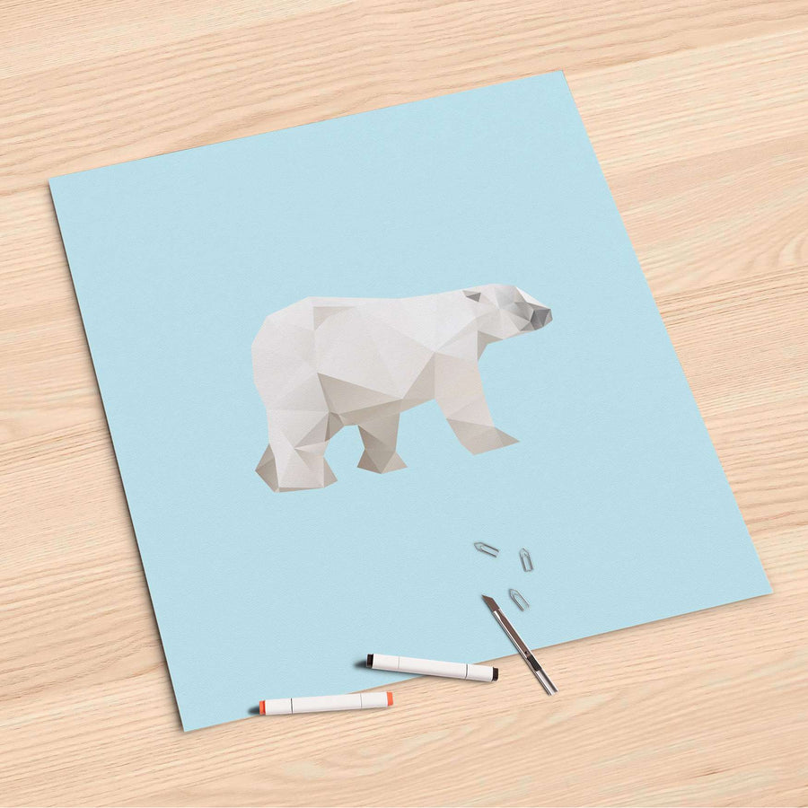 Folienbogen Origami Polar Bear - 60x60 cm