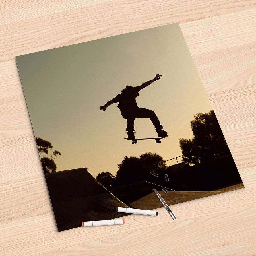 Folienbogen Skater - 60x60 cm