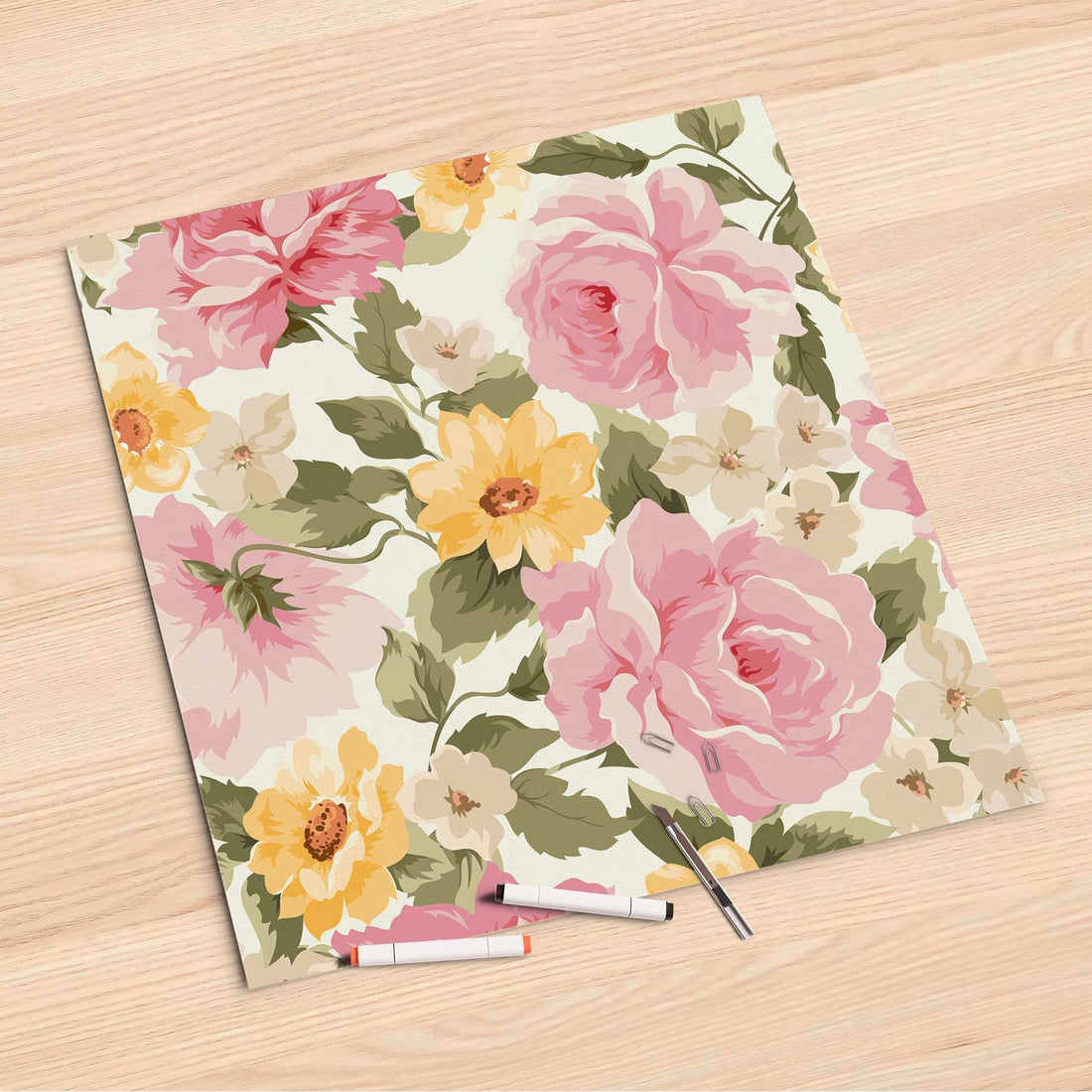 Folienbogen Vintage Flowers - 60x60 cm