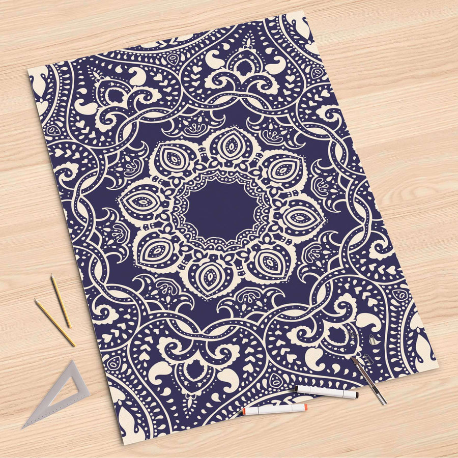 Folienbogen Blue Mandala - 80x120 cm