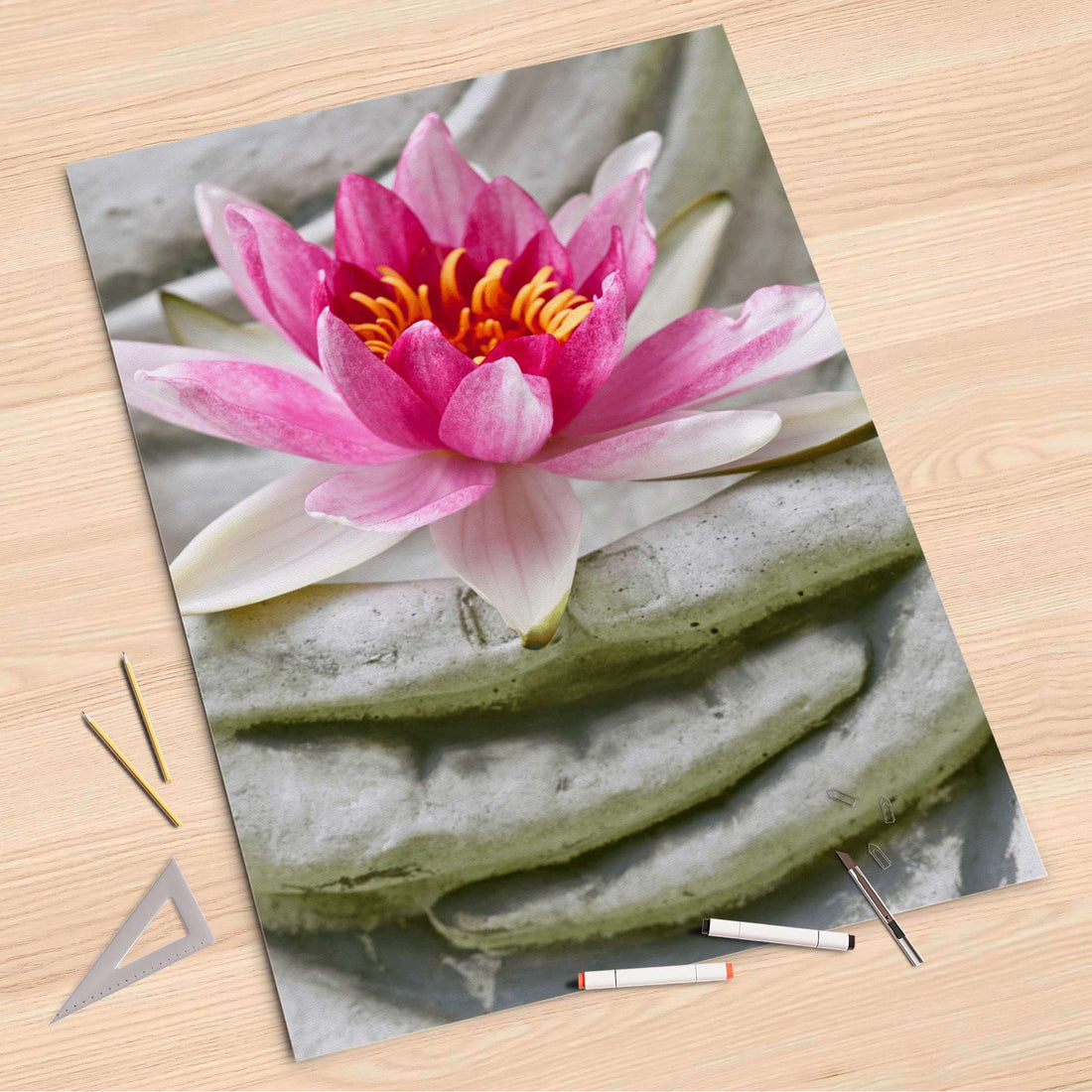 Folienbogen Flower Buddha - 80x120 cm