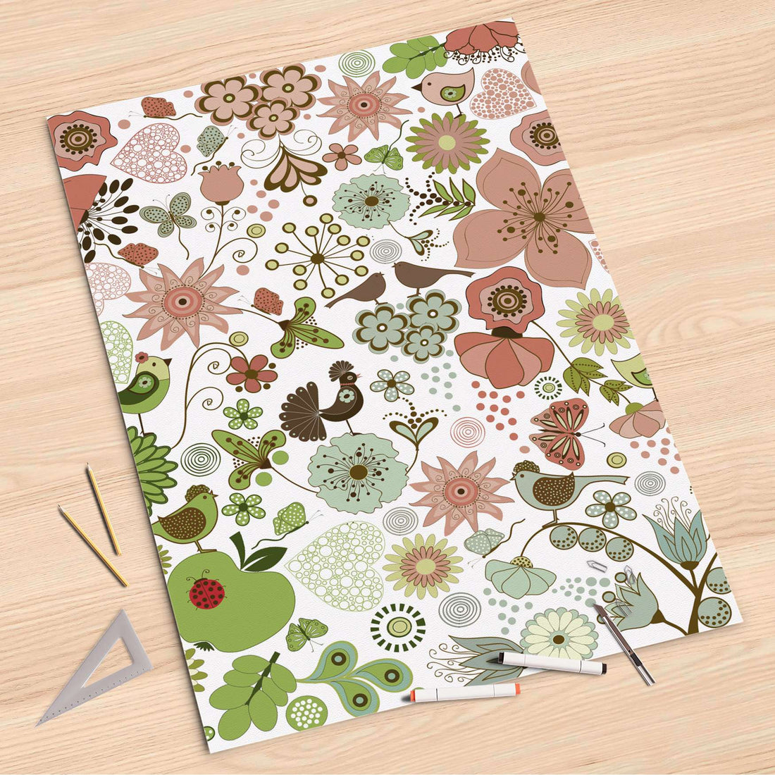 Folienbogen Flower Pattern - 80x120 cm