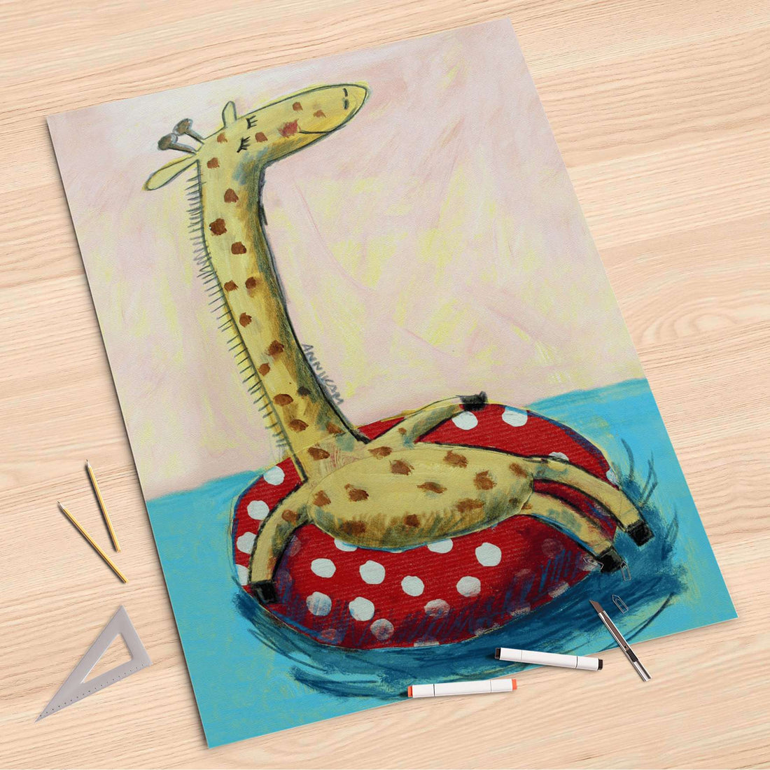 Folienbogen Giraffe - 80x120 cm