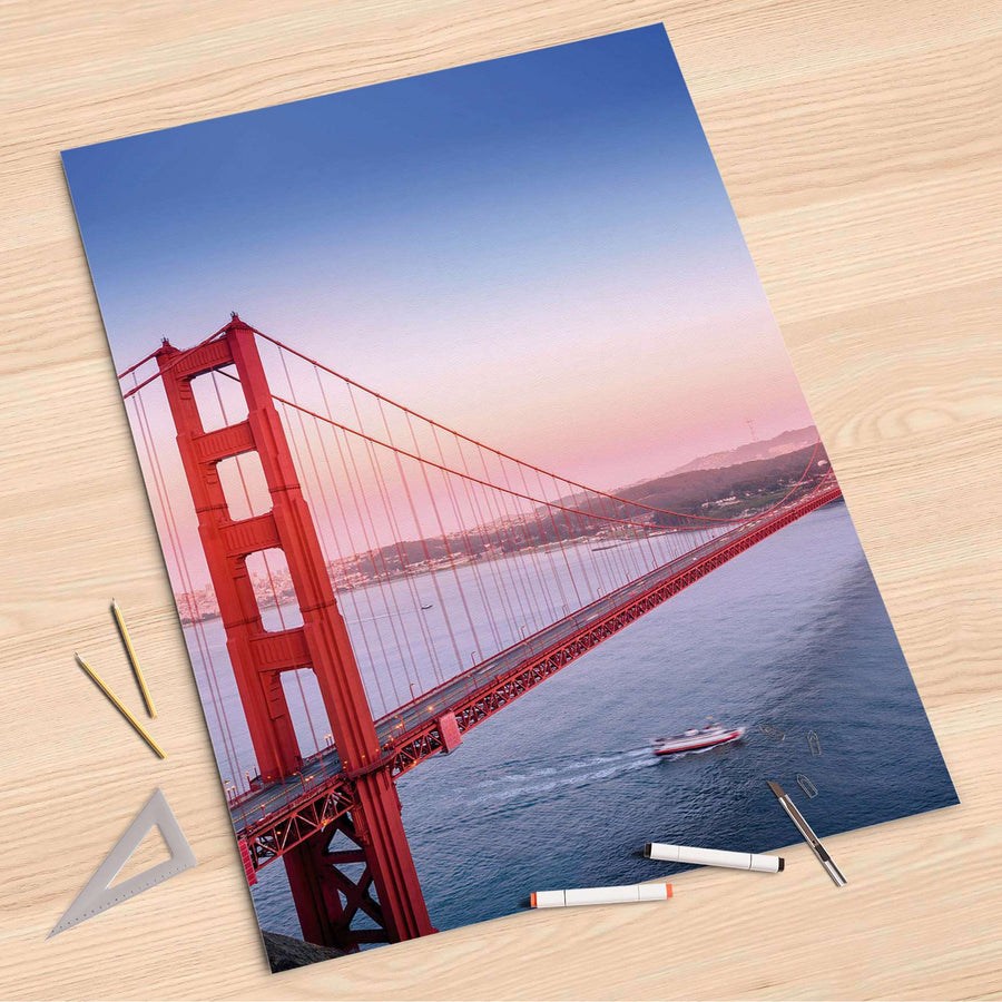 Folienbogen Golden Gate - 80x120 cm