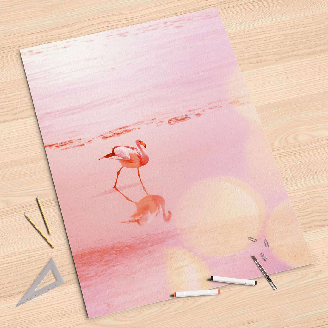 Folienbogen Mr. Flamingo - 80x120 cm