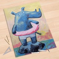 Folienbogen Nashorn - 80x120 cm