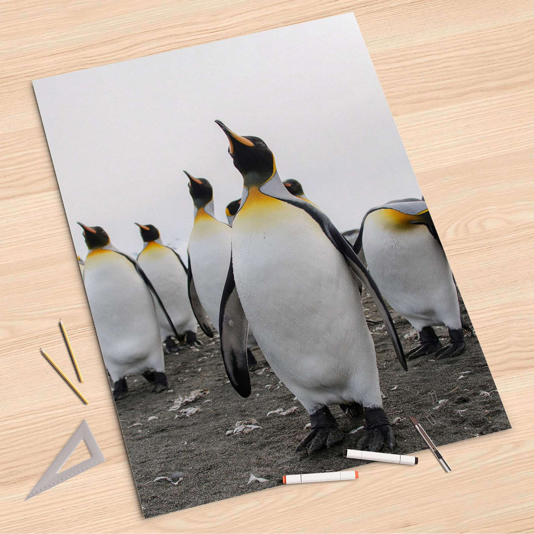 Folienbogen Penguin Family - 80x120 cm