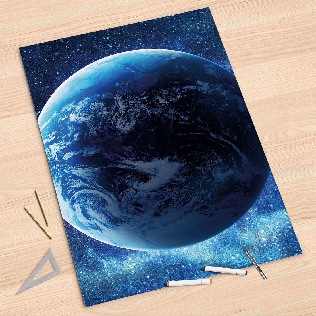 Folienbogen Planet Blue - 80x120 cm