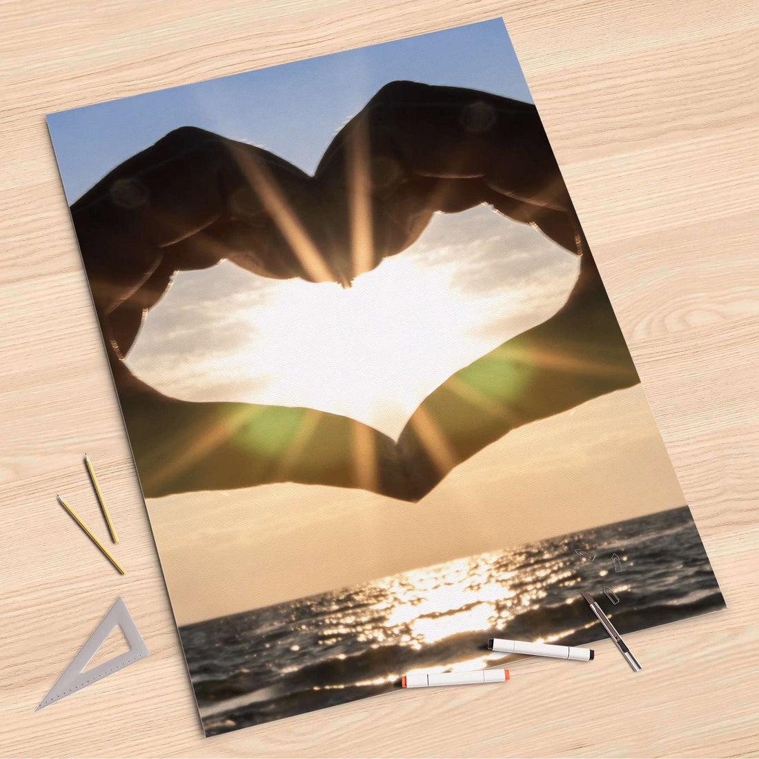 Folienbogen Sunny Heart - 80x120 cm