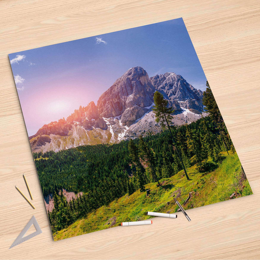 Folienbogen Alpenblick - 90x90 cm