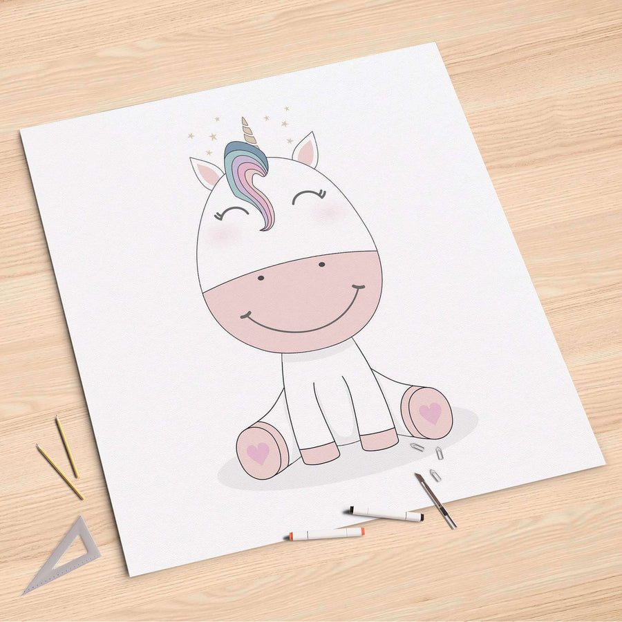 Folienbogen Baby Unicorn - 90x90 cm