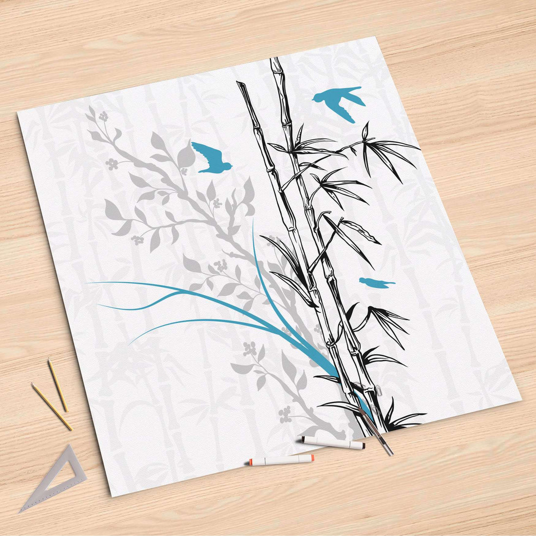 Folienbogen Bamboo 1 - 90x90 cm