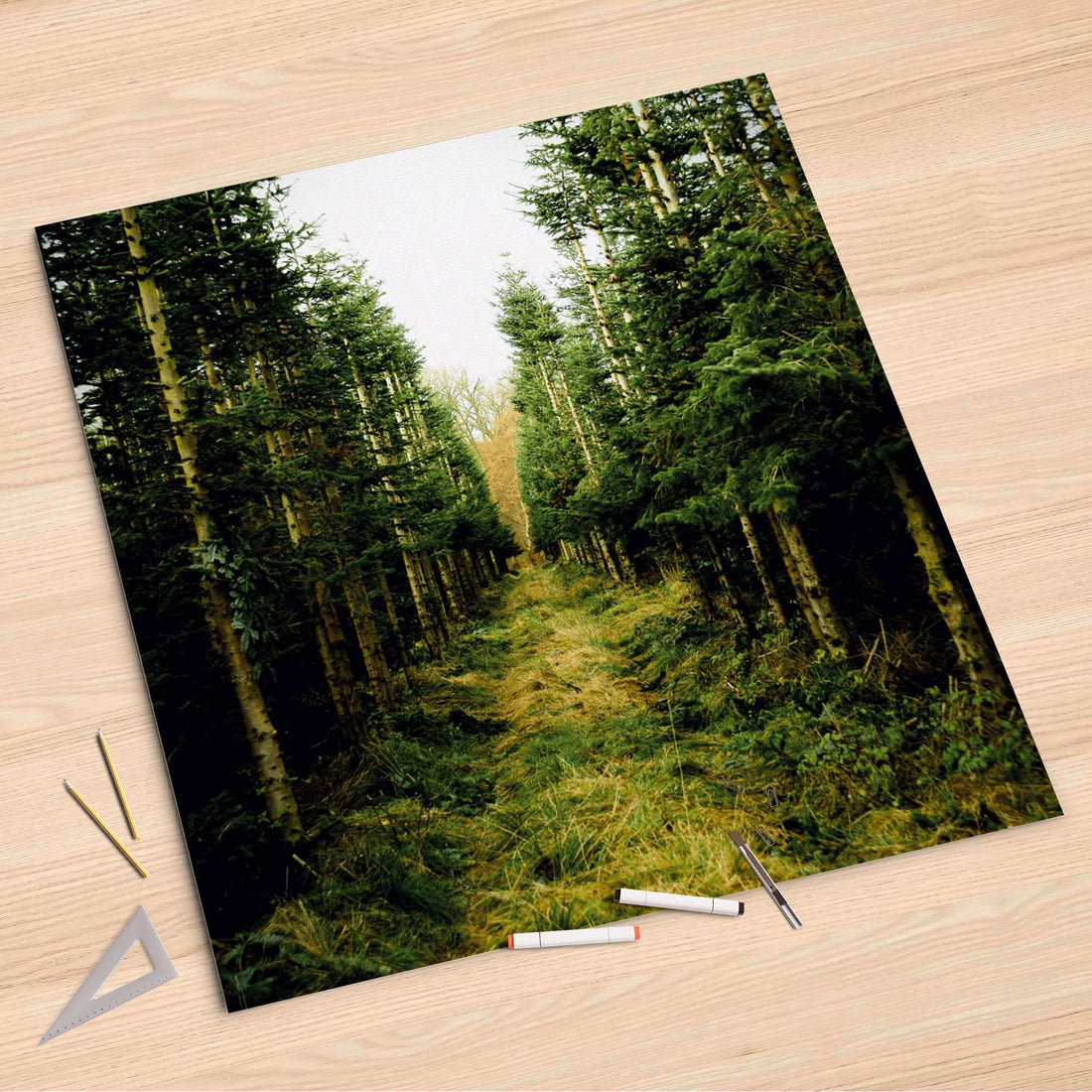 Folienbogen Green Alley - 90x90 cm