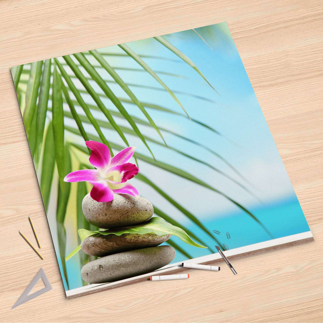 Folienbogen Lotus Flower - 90x90 cm