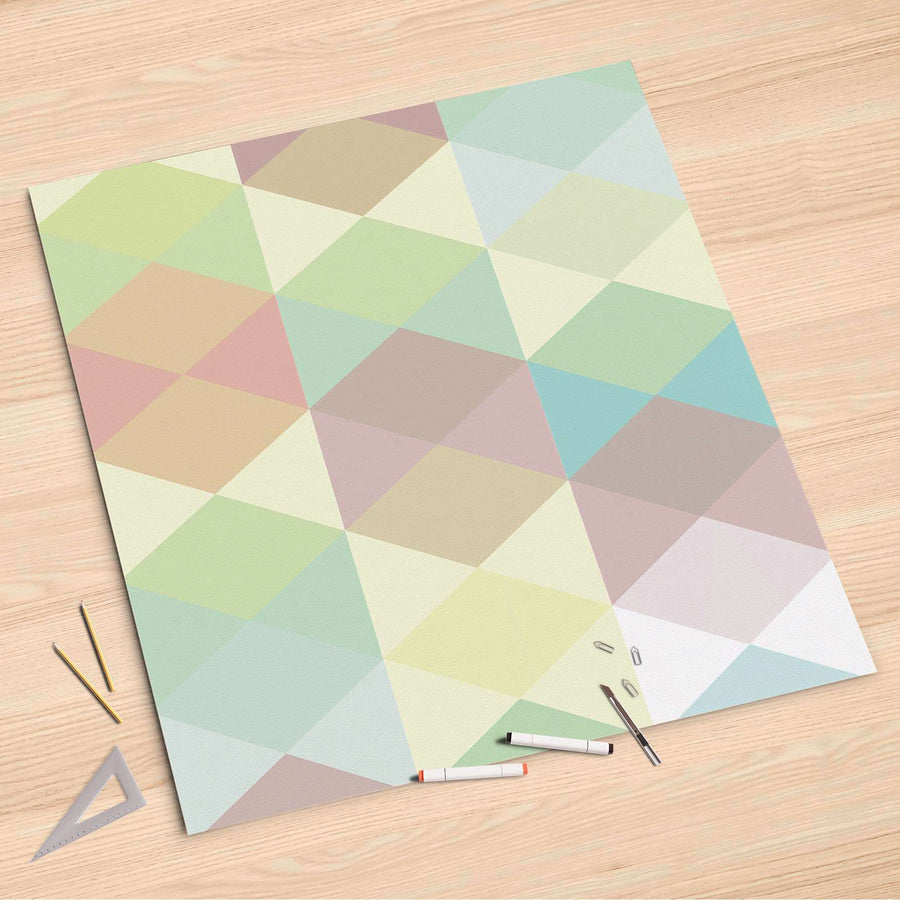 Folienbogen Melitta Pastell Geometrie - 90x90 cm