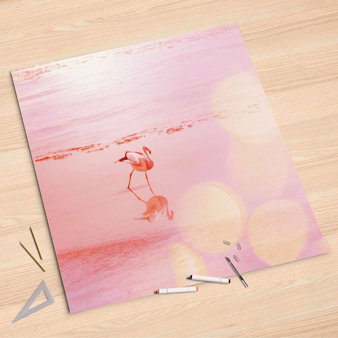 Folienbogen Mr. Flamingo - 90x90 cm