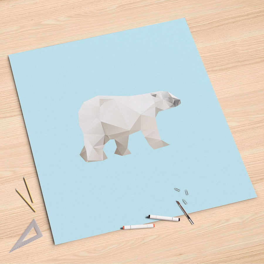 Folienbogen Origami Polar Bear - 90x90 cm