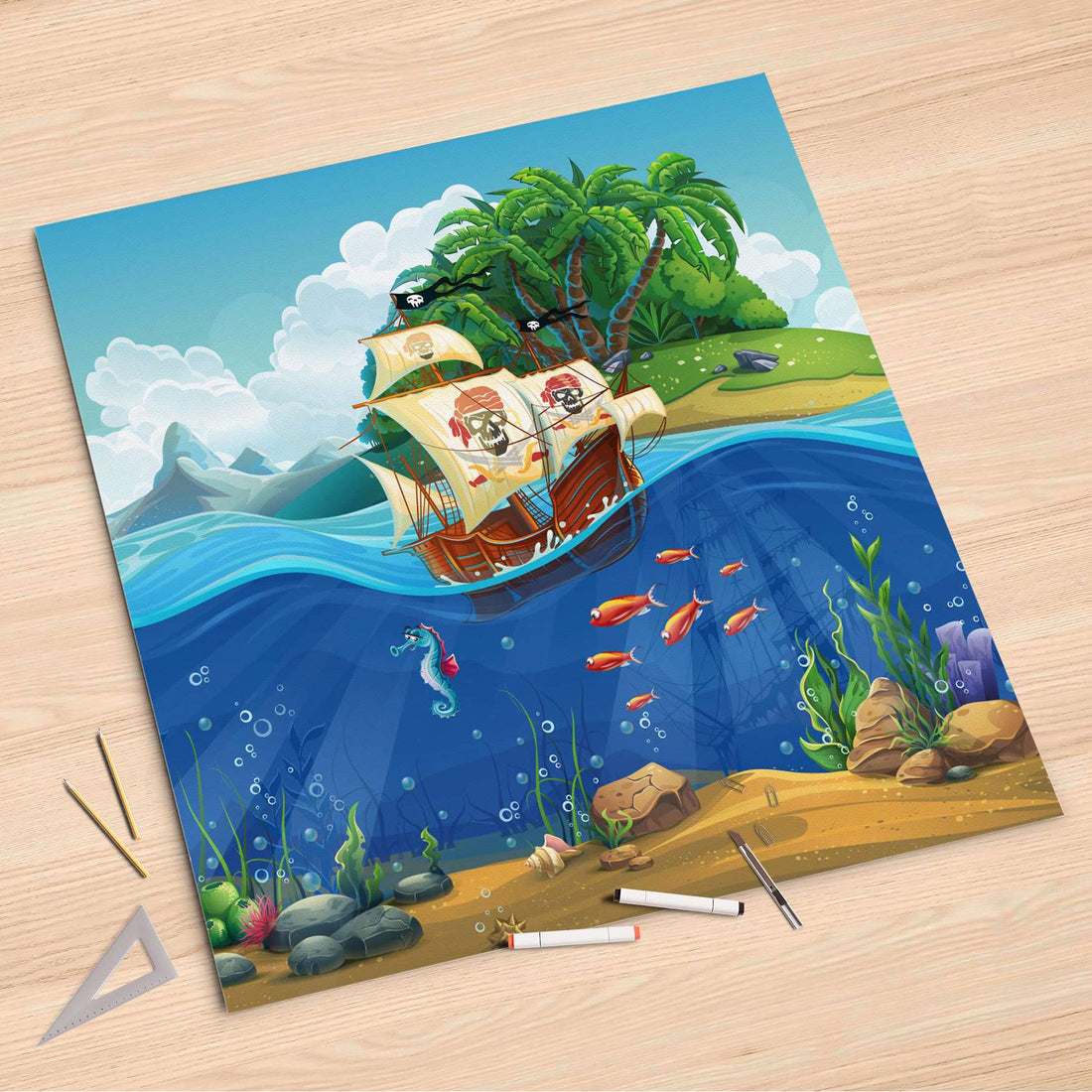 Folienbogen Pirates - 90x90 cm