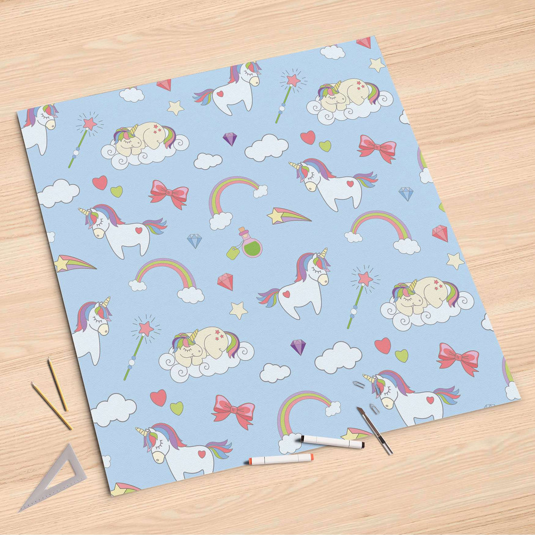 Folienbogen Rainbow Unicorn - 90x90 cm