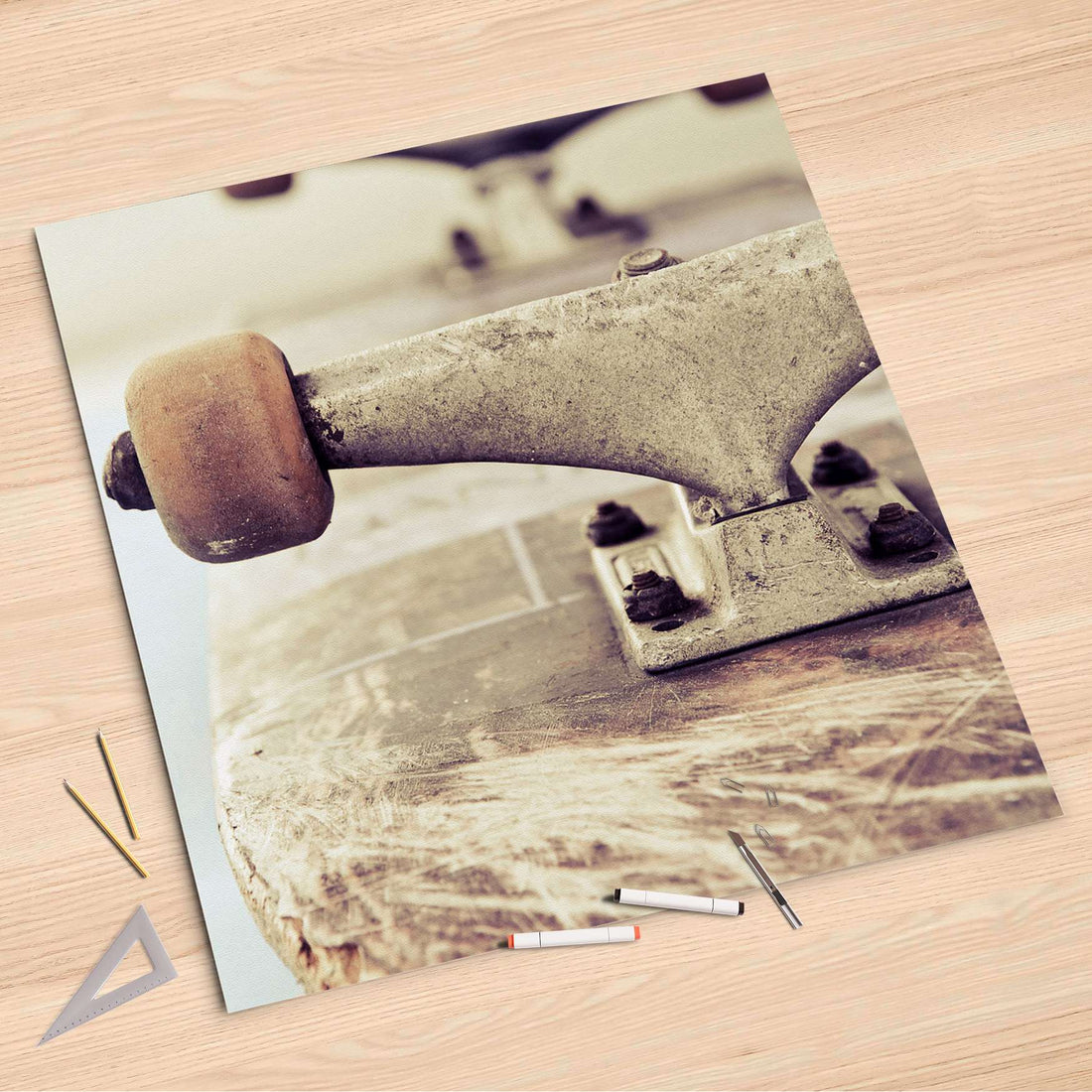 Folienbogen Skateboard - 90x90 cm