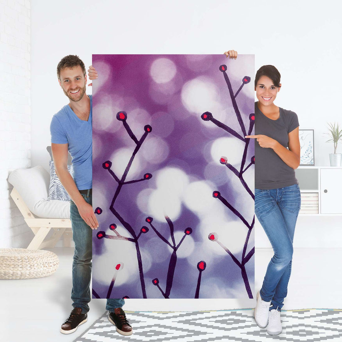 Selbstklebender Folienbogen Abstrakt - Größe: 100x150 cm