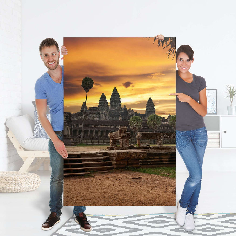 Selbstklebender Folienbogen Angkor Wat - Größe: 100x150 cm