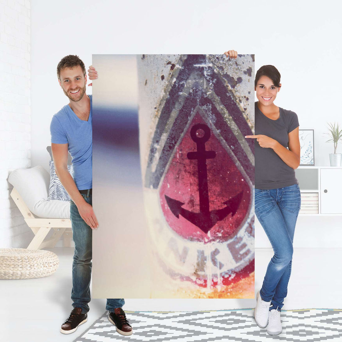 Selbstklebender Folienbogen Anker 2 - Größe: 100x150 cm
