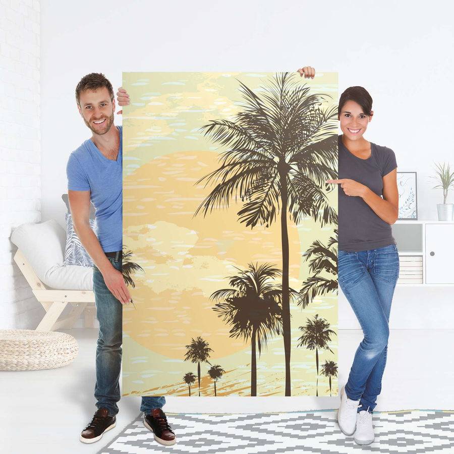 Selbstklebender Folienbogen Beach Palms - Größe: 100x150 cm