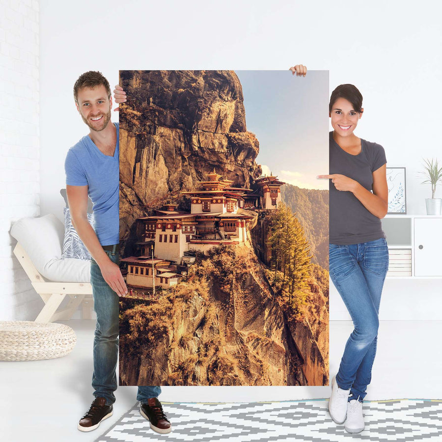 Selbstklebender Folienbogen Bhutans Paradise - Größe: 100x150 cm