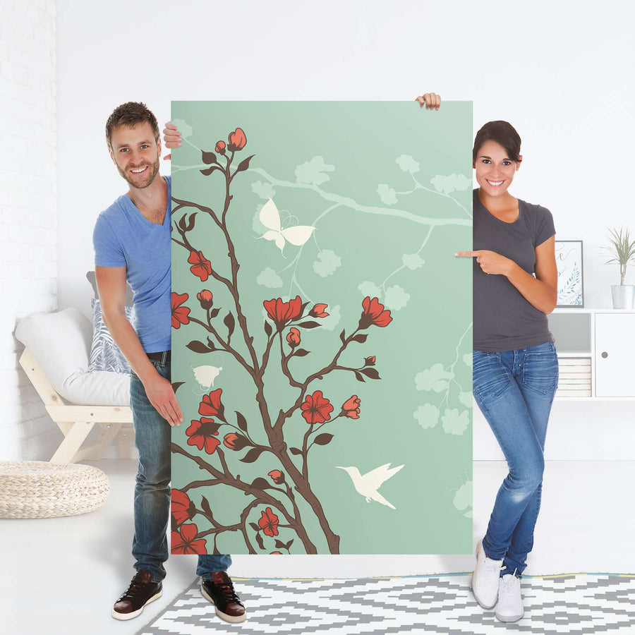 Selbstklebender Folienbogen Blütenzauber - Größe: 100x150 cm