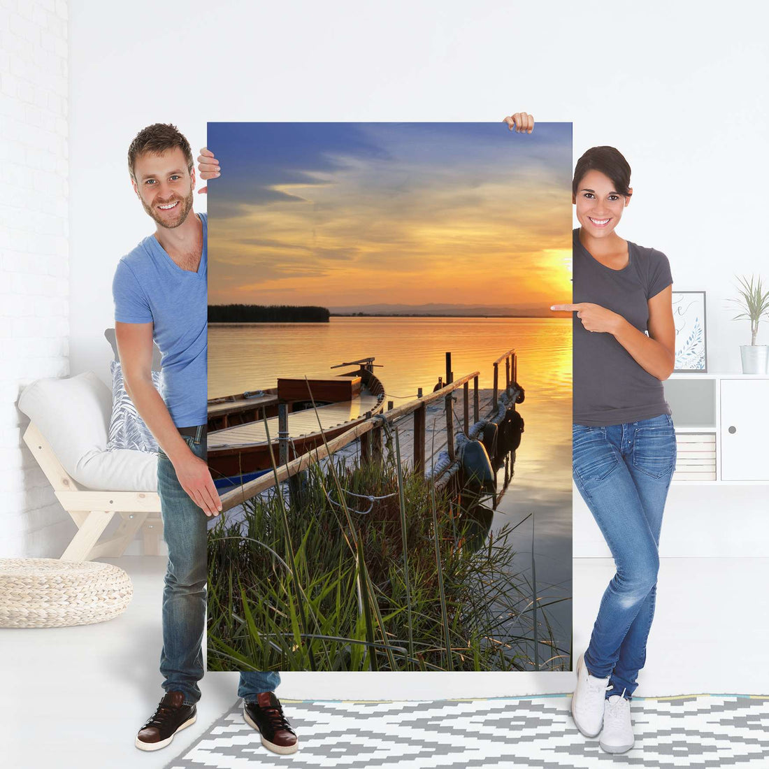 Selbstklebender Folienbogen Bridge to the sun - Größe: 100x150 cm
