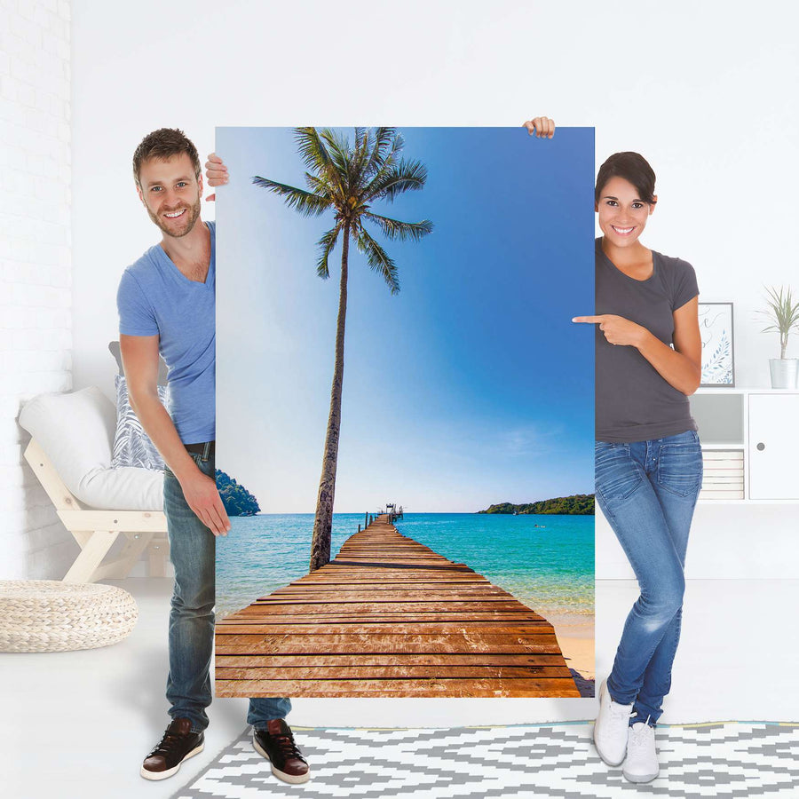 Selbstklebender Folienbogen Caribbean - Größe: 100x150 cm